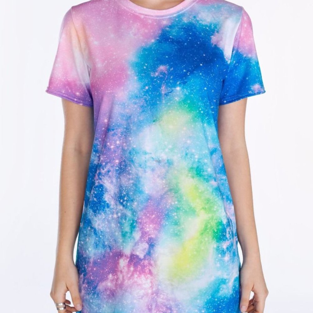 BlackMilk Galaxy Pastel Tee Dress